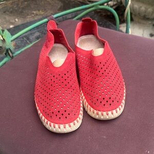 Ilse Jacobsen Red Kids Slip-On Shoes